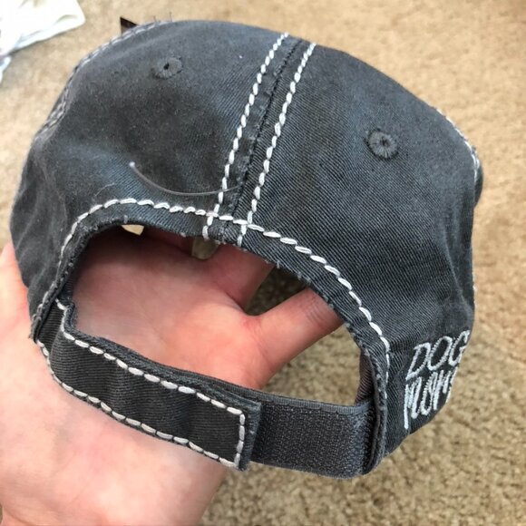 NEW NWT FUNKY JUNQUE Ballcap Dog Mom Bone Paw Patch Embroidery Hat Baseball Cap - Picture 11 of 11